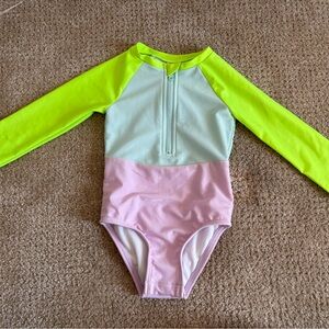 Cat & Jack Neon Colorblock Swimsuit